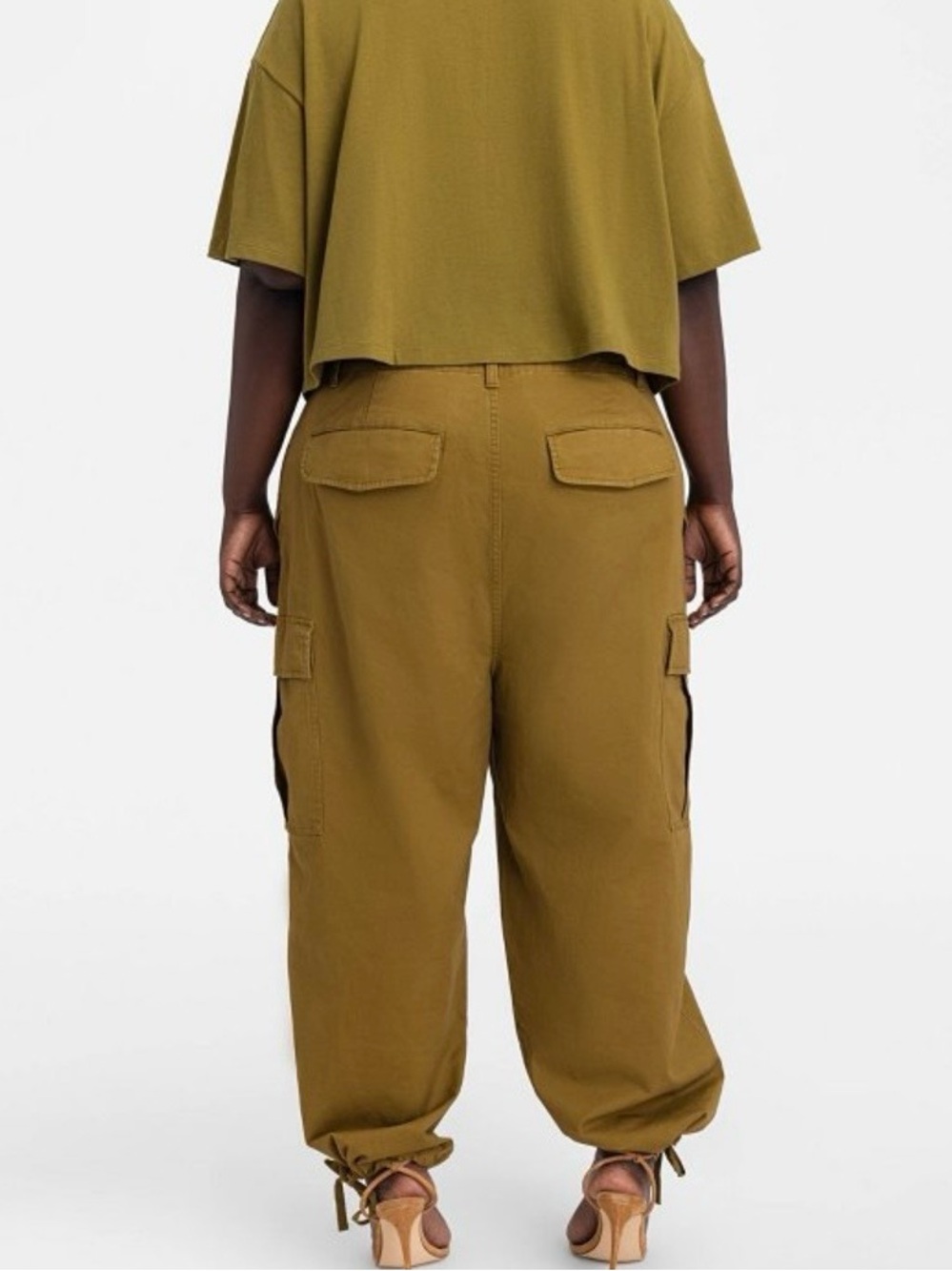 KBB by Khalana Women’s Cargo Pants in Tan - Picture 5 of 6